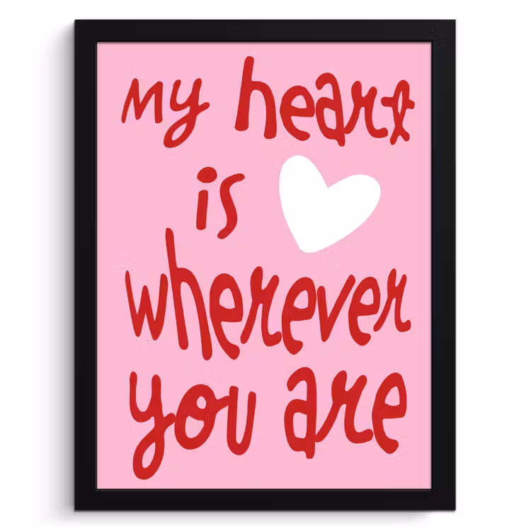 Cuadros enmarcados - San Valentín - Corazón - Amor - Rosa — 1