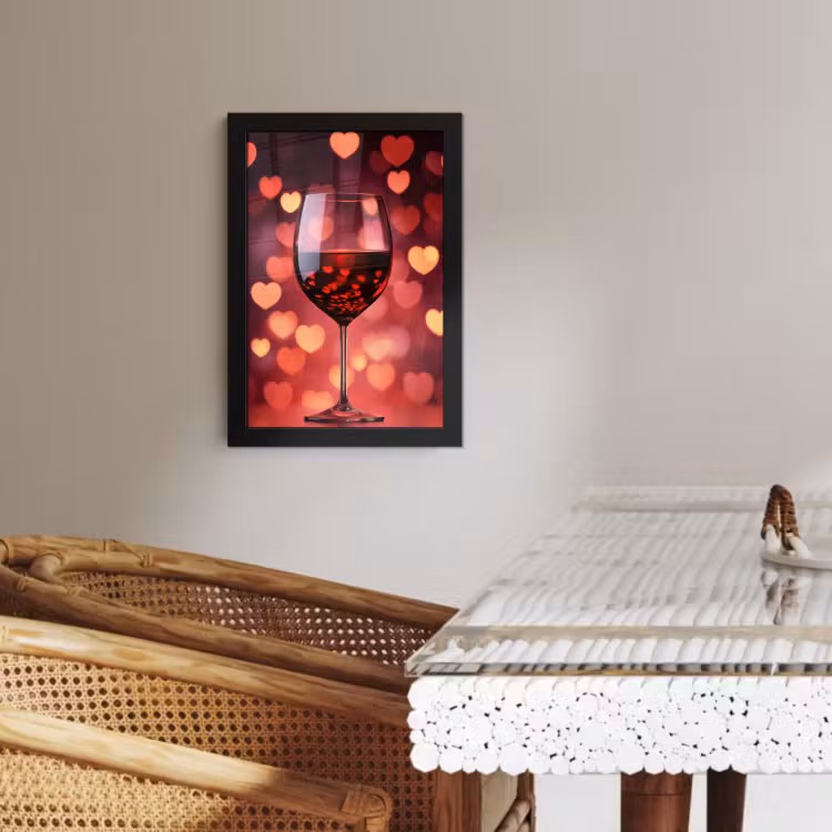 Cuadros enmarcados - Tinto - Vino - Corazones — 3