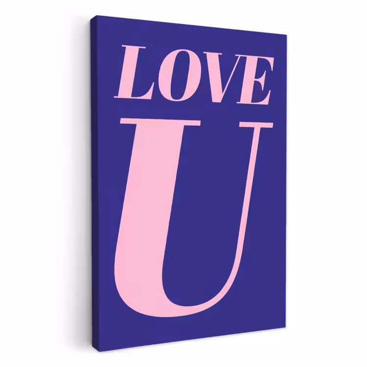 Lienzos decorativos - Amor - Azul - San Valentín — 1