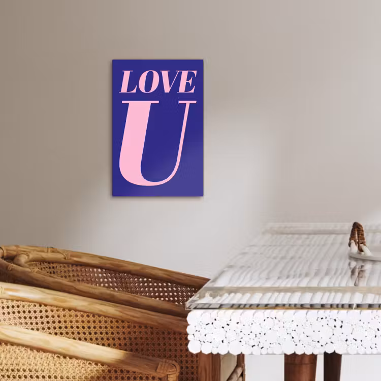 Lienzos decorativos - Amor - Azul - San Valentín — 2