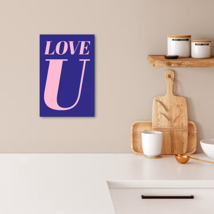 Lienzos decorativos - Amor - Azul - San Valentín — 3