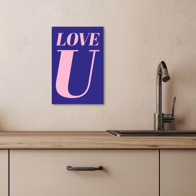 Lienzos decorativos - Amor - Azul - San Valentín — 4