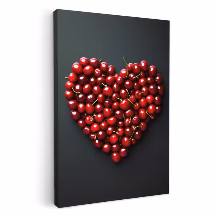 KitchenYeah - Cocina - Lienzo - Cereza - Corazón - Rojo - Negro — 2