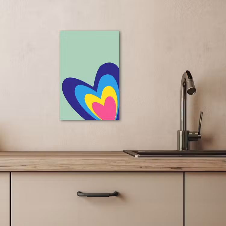 Lienzos decorativos - Corazones - Colorido - San Valentín — 4