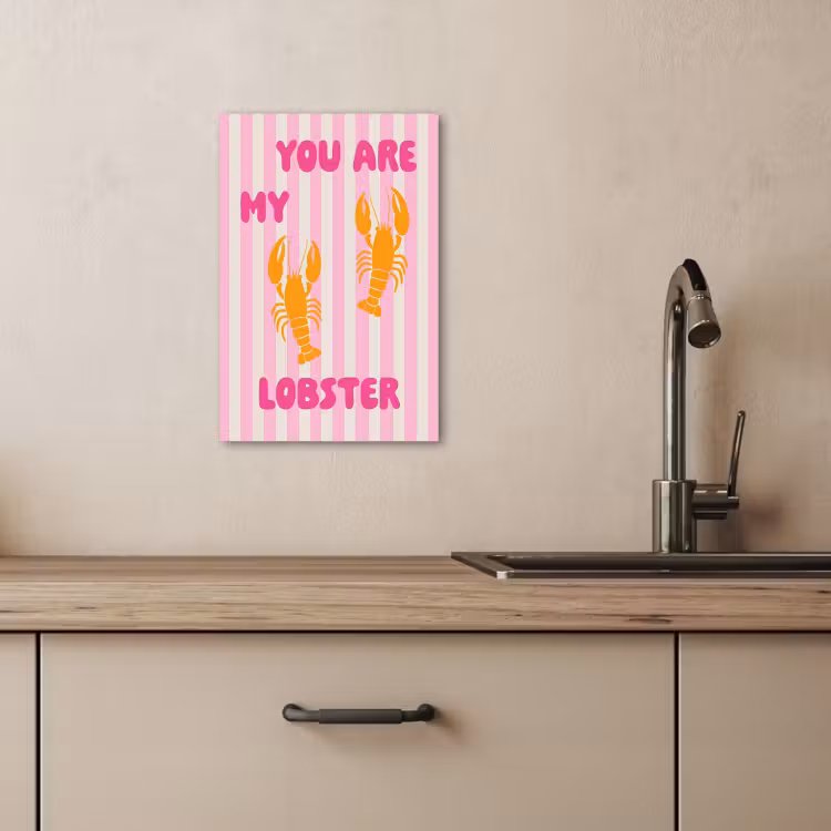 Lienzos decorativos - Langosta - Amor - San Valentín — 1