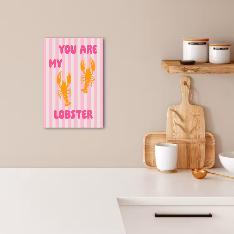 Lienzos decorativos - Langosta - Amor - San Valentín — 4
