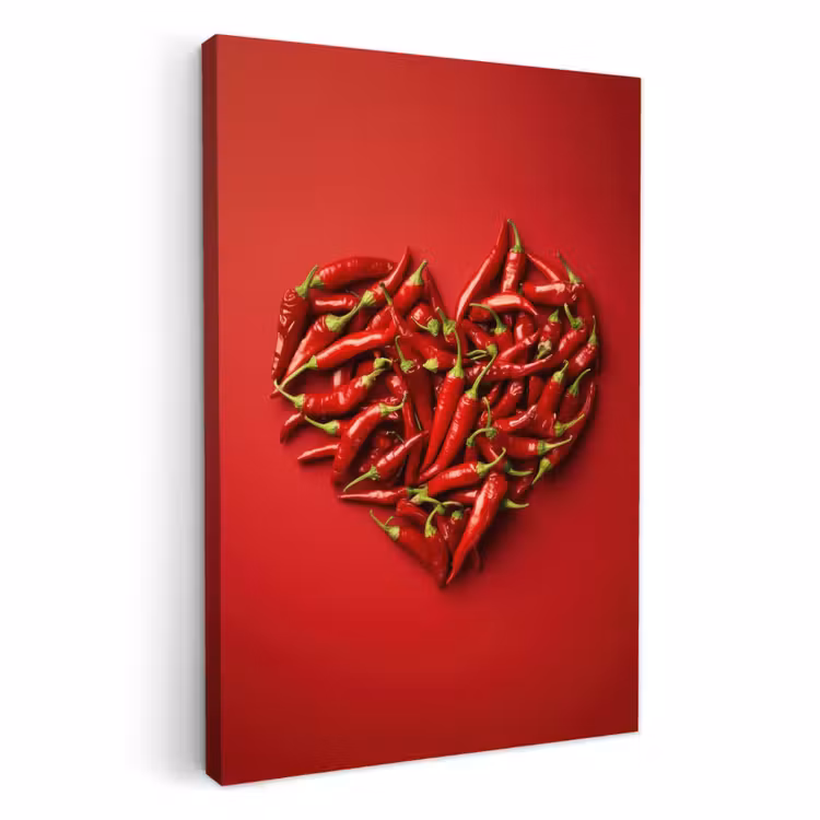 KitchenYeah - Cocina - Lienzo - Pimientos - Rojos - Corazón — 2