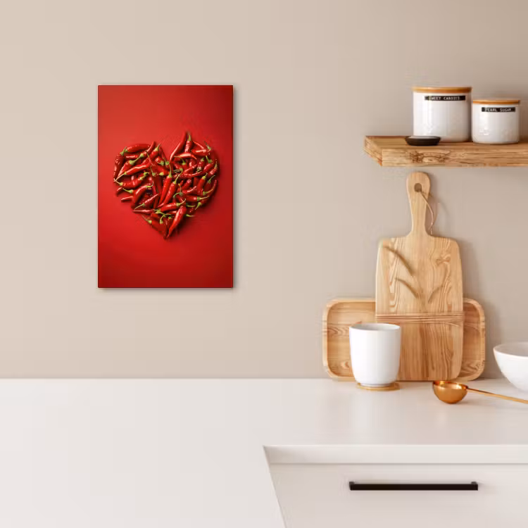KitchenYeah - Cocina - Lienzo - Pimientos - Rojos - Corazón — 3