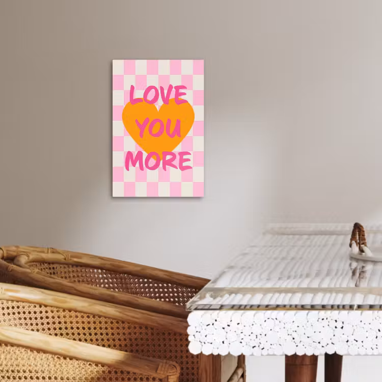 Lienzos decorativos - San Valentín - Amor - Rosa - Naranja — 2