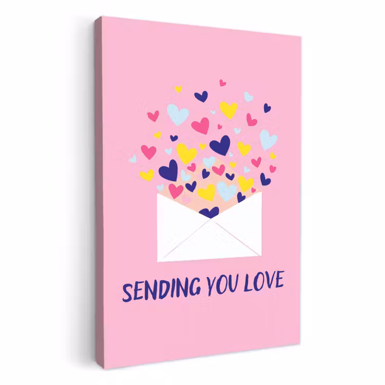 Lienzos decorativos - Sobre - Amor - Corazones - San Valentín — 1