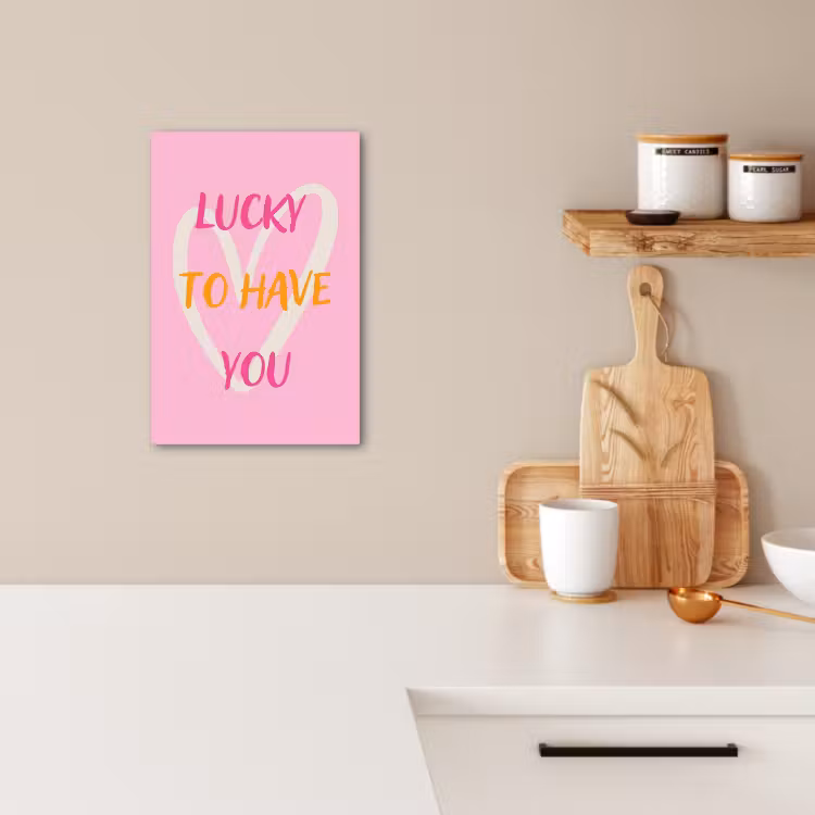 Lienzos decorativos - Suerte - Amor - San Valentín - Rosa — 2