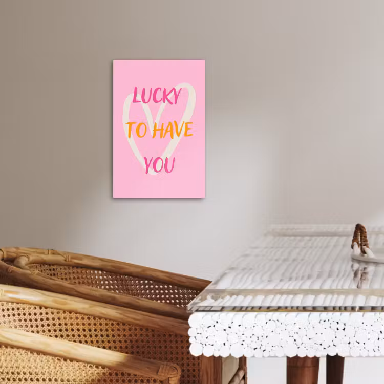 Lienzos decorativos - Suerte - Amor - San Valentín - Rosa — 3