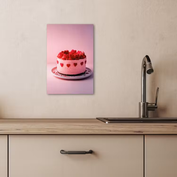 KitchenYeah - Cocina - Lienzo - Tarta - Corazón - Rosa — 2