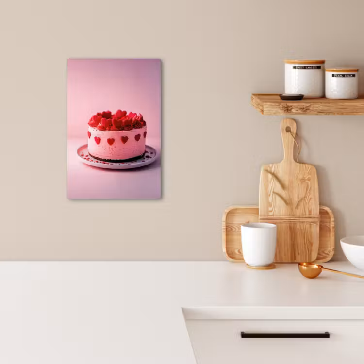 KitchenYeah - Cocina - Lienzo - Tarta - Corazón - Rosa — 4