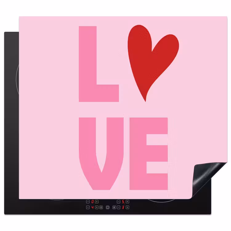 Protector de inducción - Amor - Rosa - Corazón - San Valentín — 1
