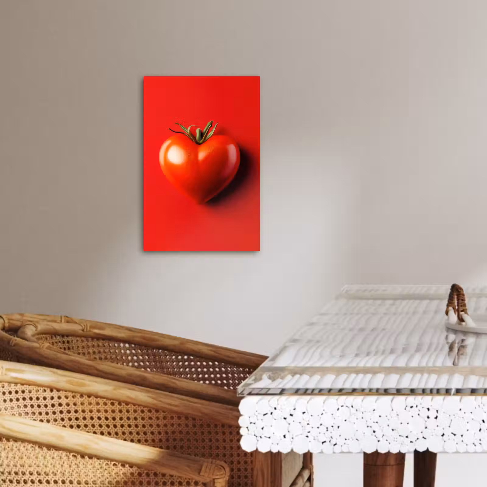 KitchenYeah - Cocina - Lienzo - Tomate - Rojo - Corazón — 1