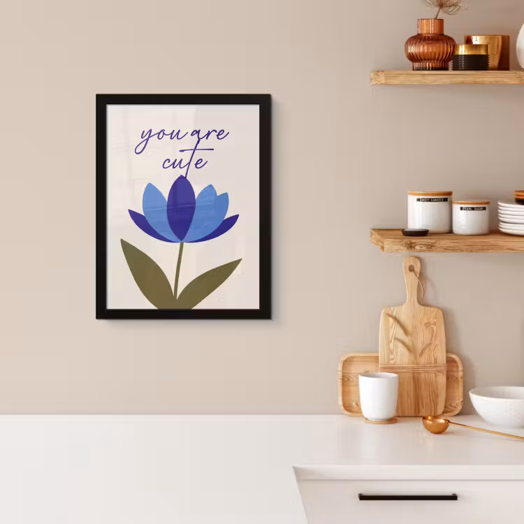 Cuadros enmarcados - Aciano - San Valentín - Flor - Azul — 2