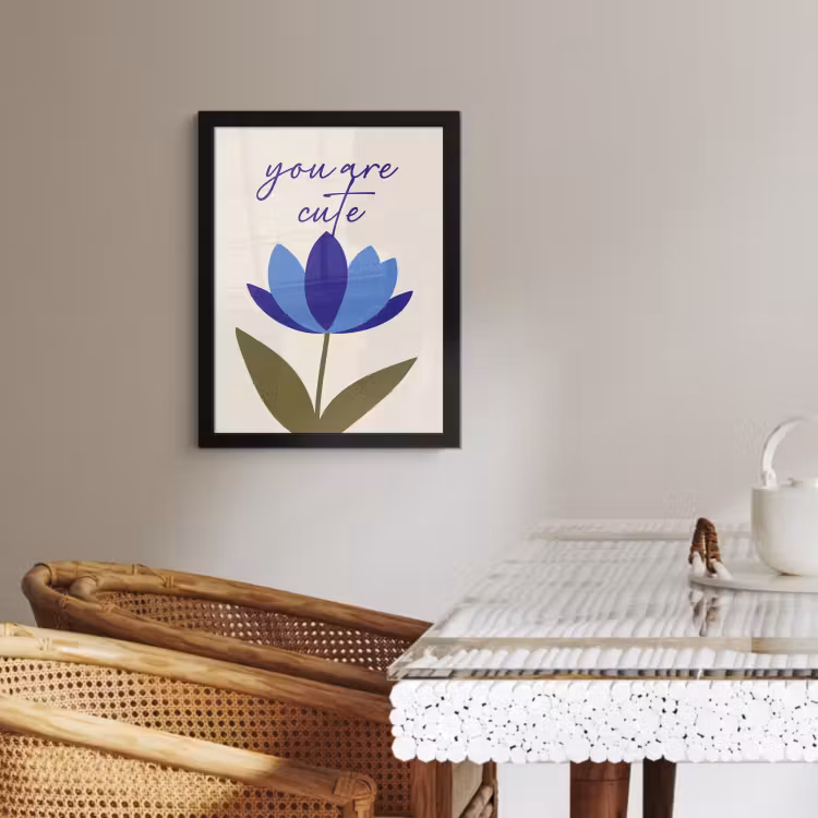 Cuadros enmarcados - Aciano - San Valentín - Flor - Azul — 3