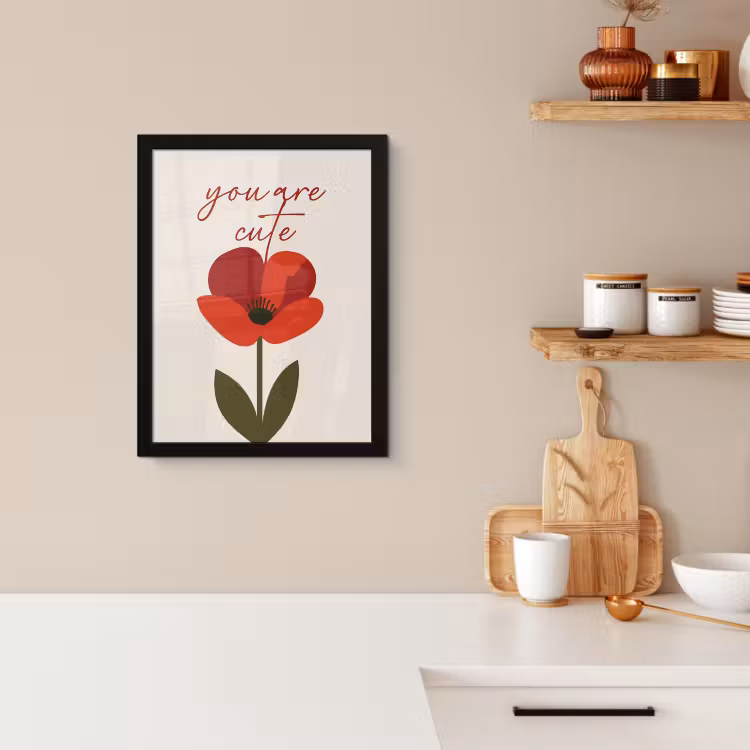 Cuadros enmarcados - Amapola - Flor - Rojo - San Valentín — 3