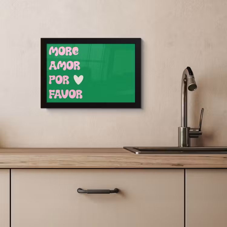 Cuadros enmarcados - Amor - San Valentín - Verde - Texto — 4