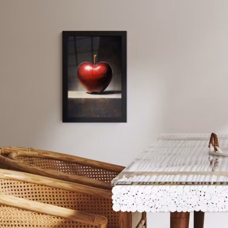 Cuadros enmarcados - Manzana - Corazón - Rojo — 2