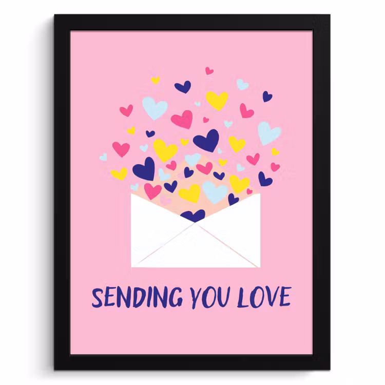 Cuadros enmarcados - Sobre - Amor - Corazones - San Valentín — 1
