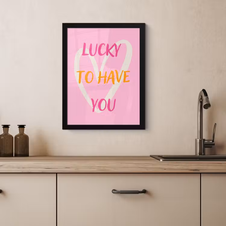 Cuadros enmarcados - Suerte - Amor - San Valentín - Rosa — 3