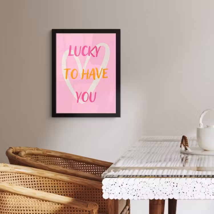 Cuadros enmarcados - Suerte - Amor - San Valentín - Rosa — 4