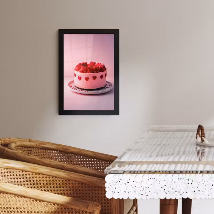 Cuadros enmarcados - Tarta - Corazón - Rosa — 3