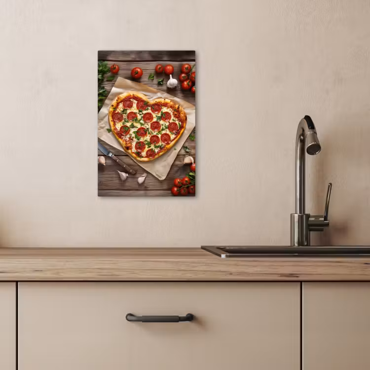 KitchenYeah - Cocina - Lienzo - Pizza - Corazón - Pepperoni - Tomate — 4