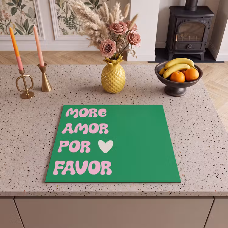 Protector de inducción - Amor - San Valentín - Verde - Texto — 3