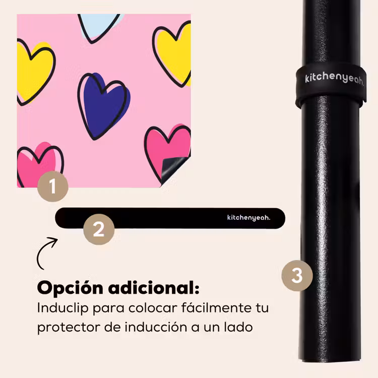 Protector de inducción - Corazones - San Valentín - Patrón - Colorido — 8