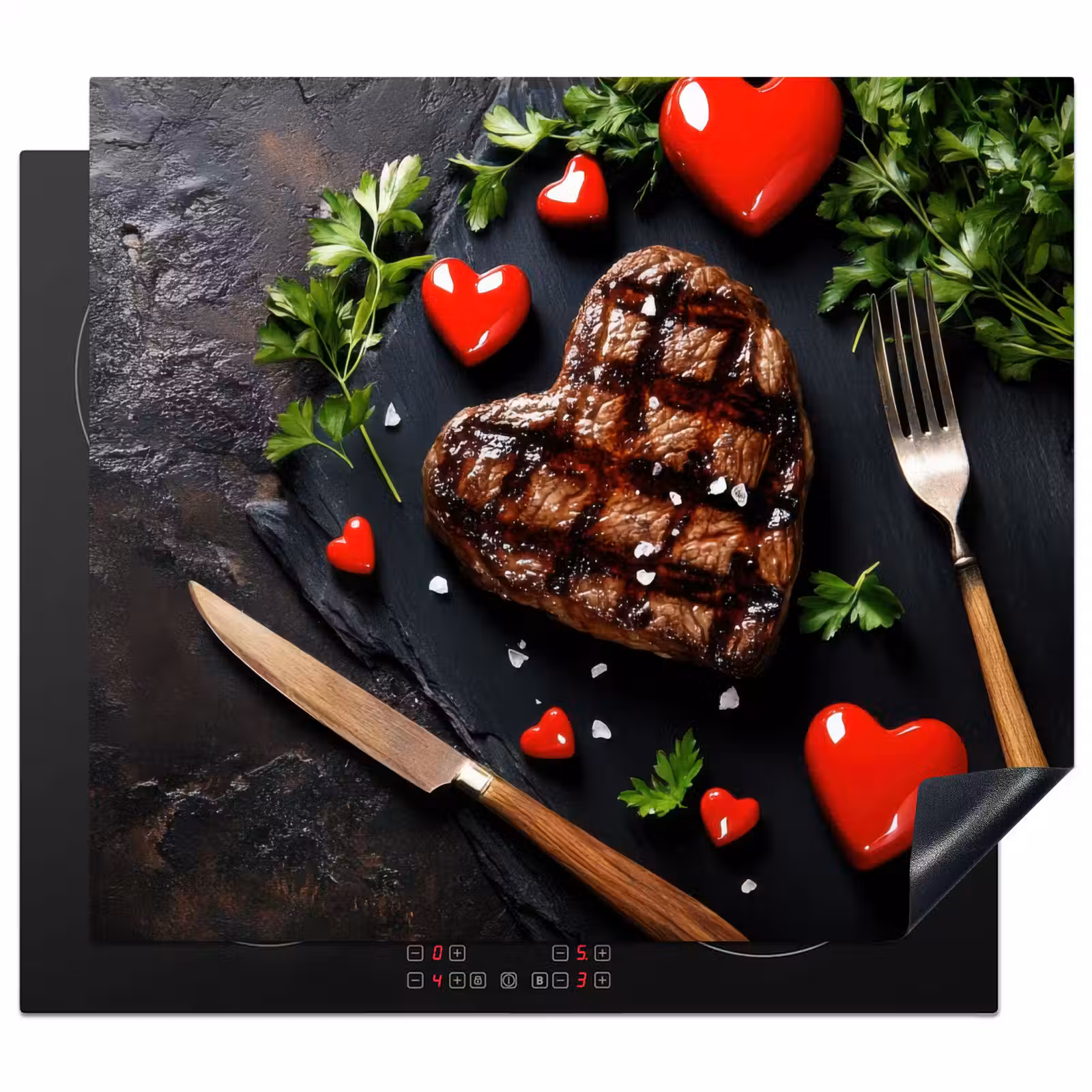 Protector de inducción - Bistec - Corazón - Cubiertos — 1