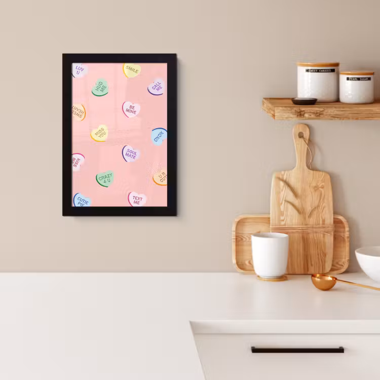 Cuadros enmarcados - Corazón - Caramelo - Pastel - Texto — 2
