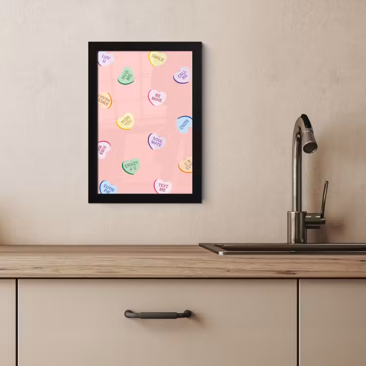 Cuadros enmarcados - Corazón - Caramelo - Pastel - Texto — 3