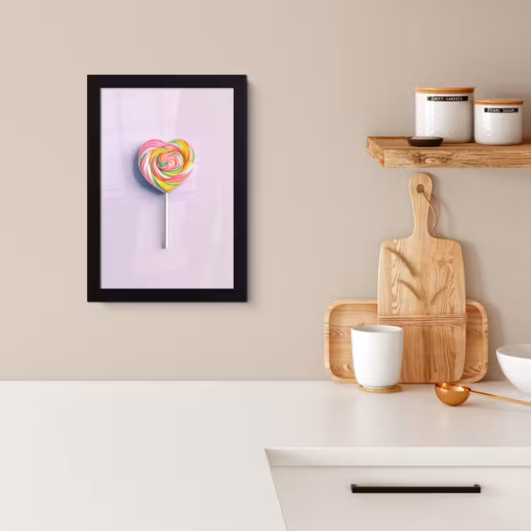 Cuadros enmarcados - Corazón - Piruleta - Caramelo — 2