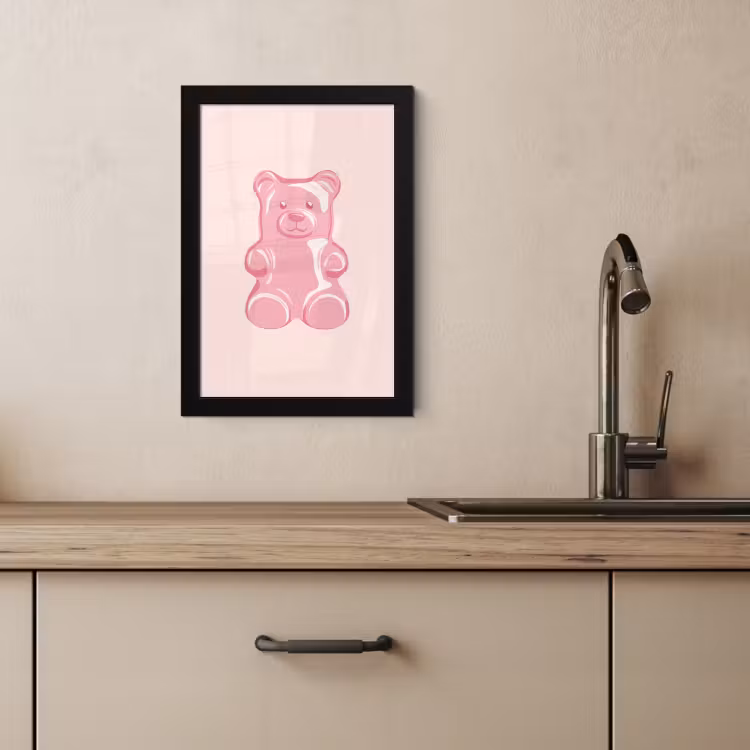 Cuadros enmarcados - Oso - Rosa - Caramelo — 3