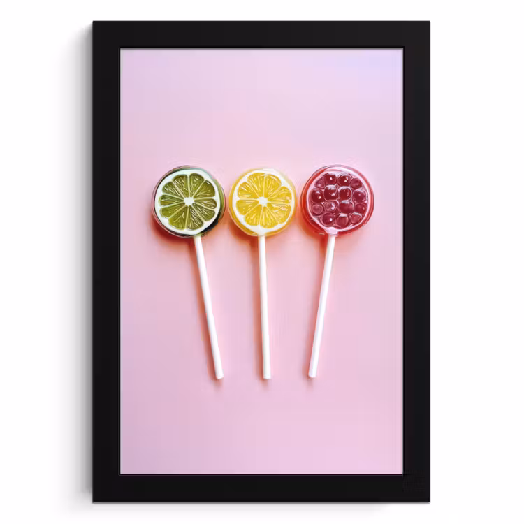 Cuadros enmarcados - Piruleta - Caramelo - Cítricos — 1