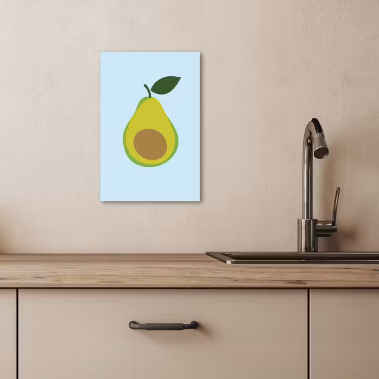 Lienzos decorativos - Aguacate - Ilustración - Verde - Fruta — 3