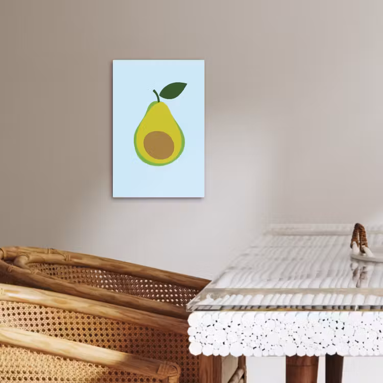 Lienzos decorativos - Aguacate - Ilustración - Verde - Fruta — 4