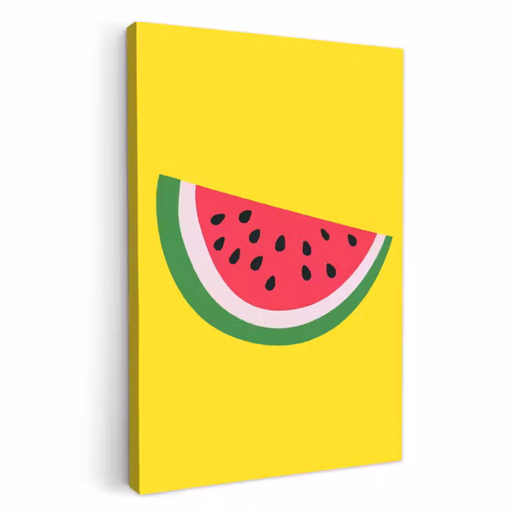 Lienzos decorativos - Fruta - Sandía - Amarillo — 1