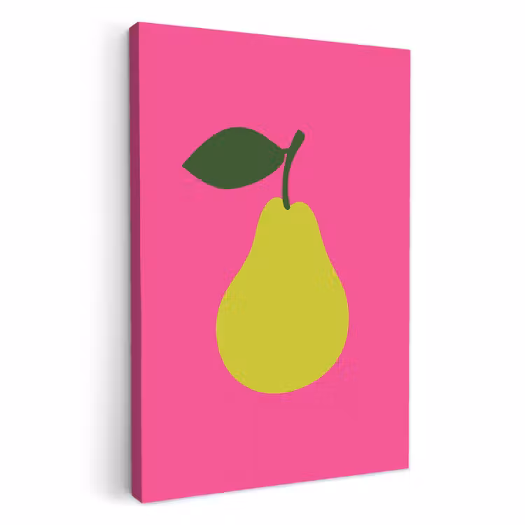 Lienzos decorativos - Ilustración - Fruta - Pera - Verde — 1