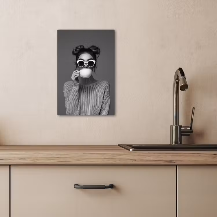 KitchenYeah - Cocina - Lienzo - Mujer - Café - Negro - Blanco — 2
