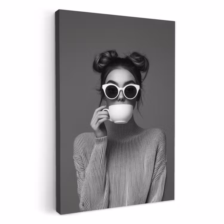 KitchenYeah - Cocina - Lienzo - Mujer - Café - Negro - Blanco — 3
