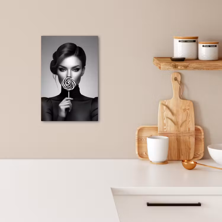 KitchenYeah - Cocina - Lienzo - Mujer - Lolly - Negro — 3