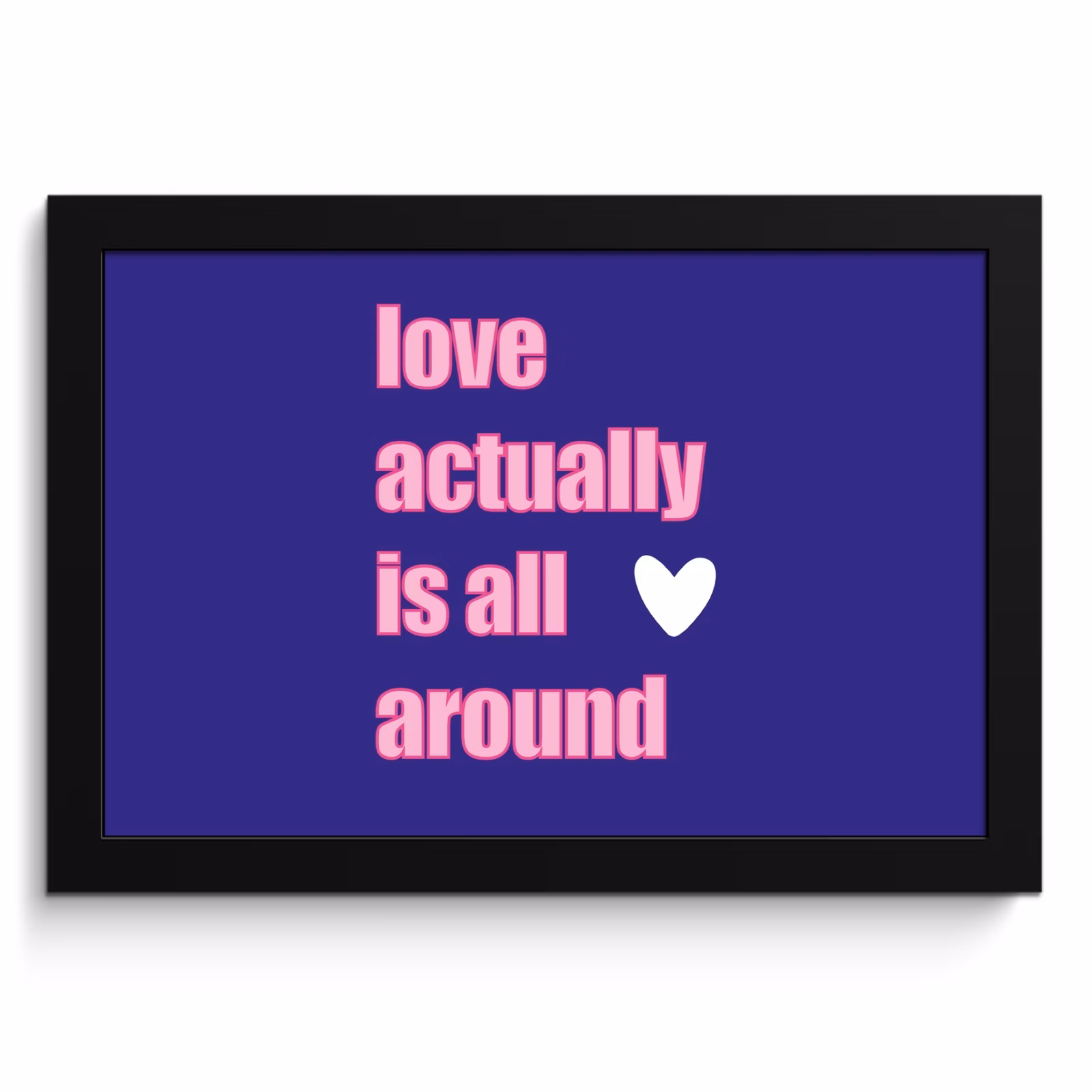 Cuadros enmarcados - Texto - San Valentín - Amor - Azul — 1