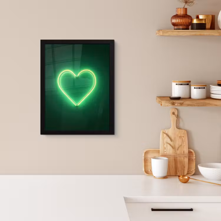 Cuadros enmarcados - Neón - Verde - Luz — 2