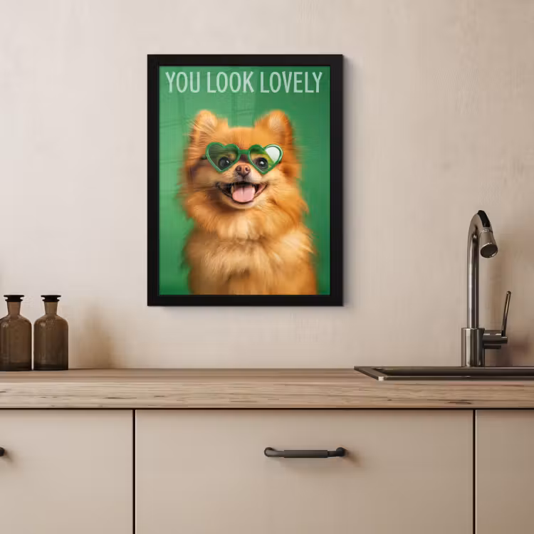 Cuadros enmarcados - Perro - Gafas de sol - San Valentín - Amor — 4