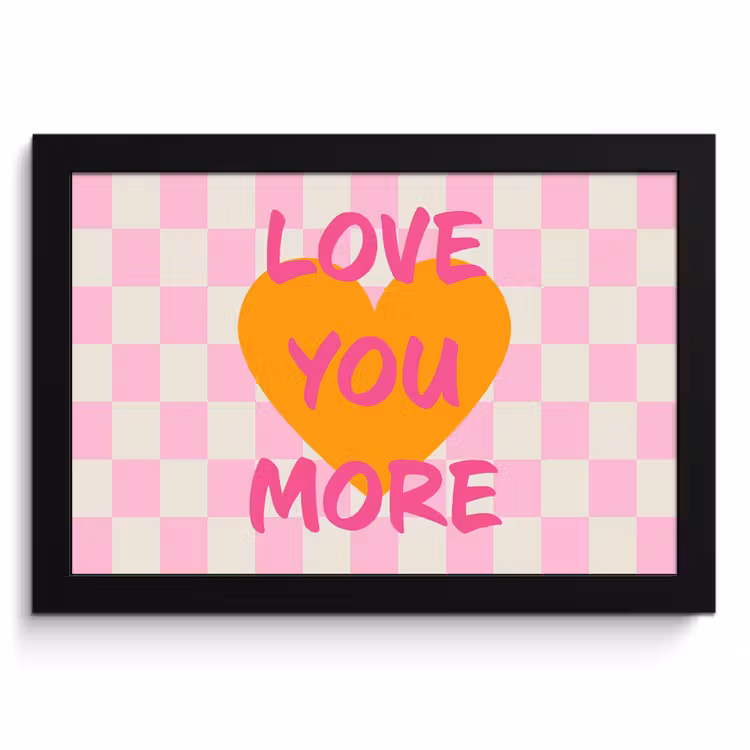 Cuadros enmarcados - San Valentín - Amor - Rosa - Naranja — 1