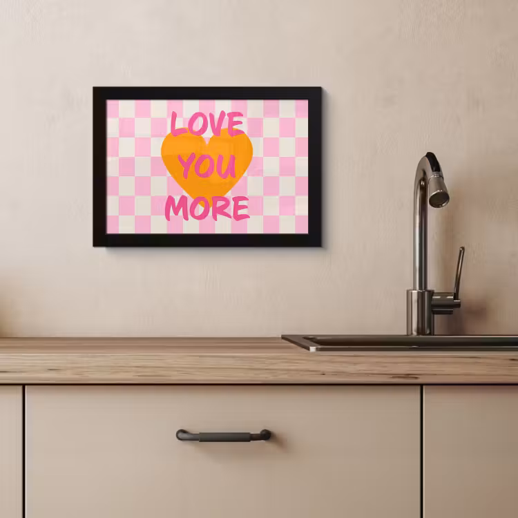 Cuadros enmarcados - San Valentín - Amor - Rosa - Naranja — 3